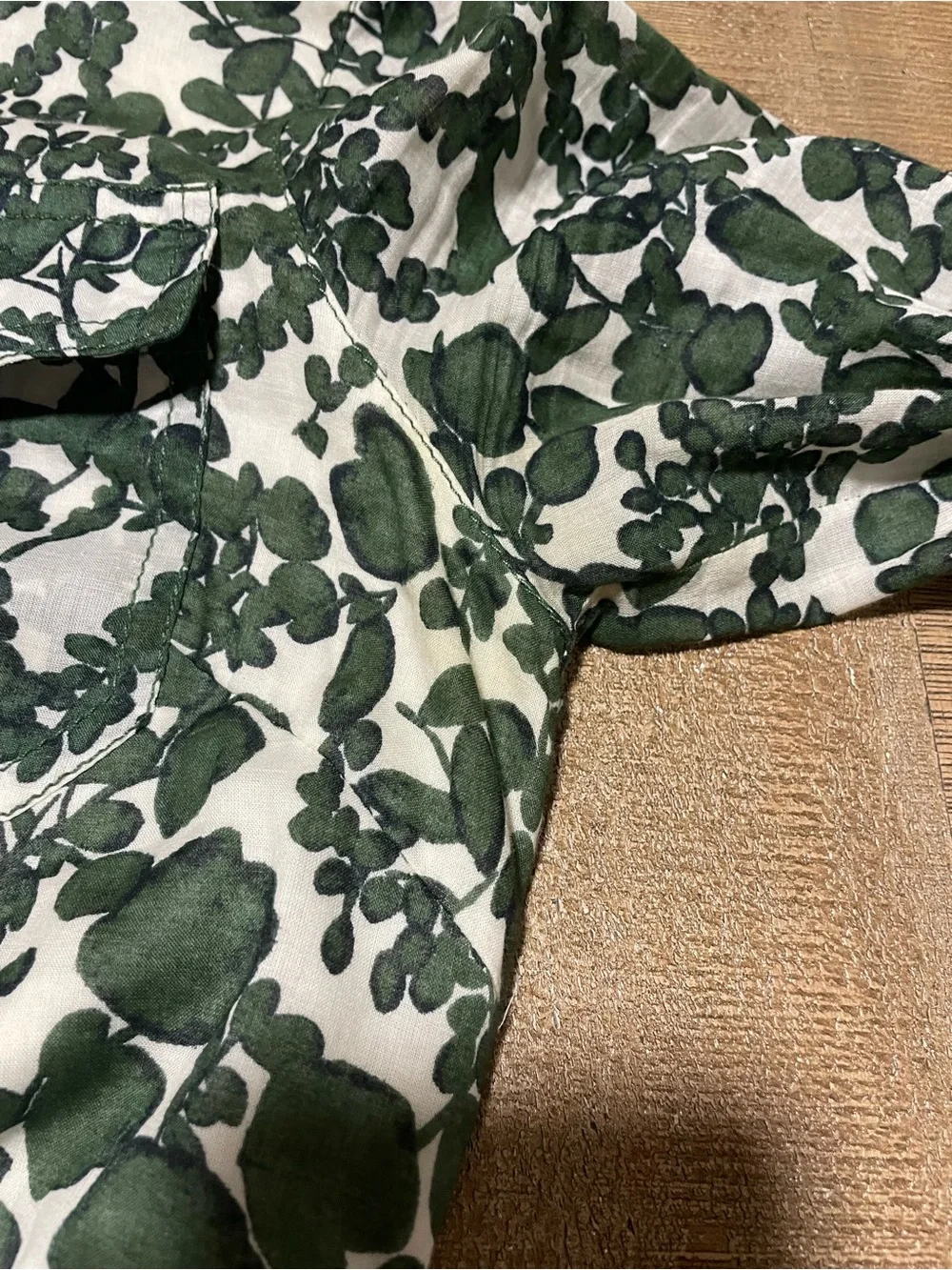 Tory Burch Green and White Floral Tie-Waist Dress